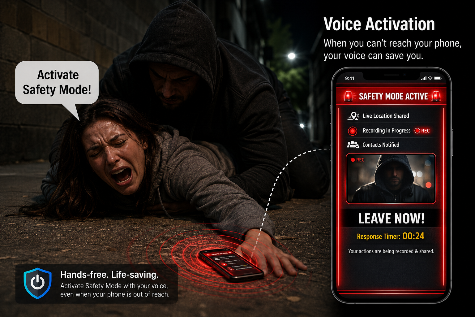 SafetyModeAI Voice Activation